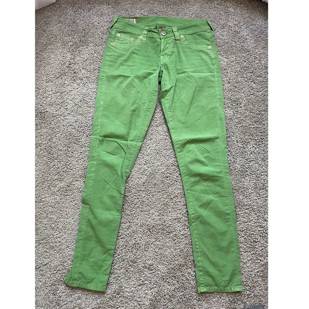 True Religion Green Jeans Size 24